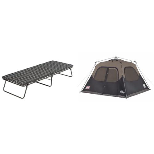 Coleman ComfortSmart Camping Cot with Sleeping Pad, Folding Steel Cot with Thick Mattress Pad for Comfortable Sleeping, Deluxe Size Available for Big &amp; Tall Adults