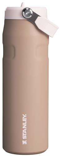 Stanley IceFlow Flip Straw 2.0 Water Bottle 24 OZ | Built-In Straw with Larger Opening | Lightweight &amp; Leak-Resistant | Insulated Stainless Steel | BPA-Free | Almond Rose