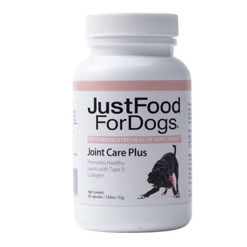 JustFoodForDogs Joint Care Plus, Dog Joint Supplement, Type II Collagen &amp; Chondroitin Sulfate - 60 count
