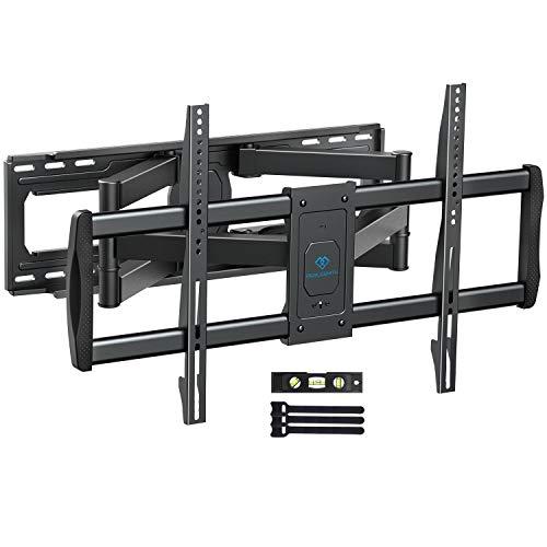 PERLESMITH Full Motion TV Wall Mount for most 50-90 Inch TVs holds up to 165lbs VESA 800x400mm, Wall Mount TV Bracket with Dual Swivel Articulating Arms Fits 24&#34; Studs