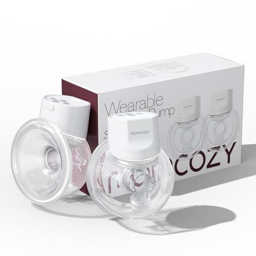Momcozy S12 Pro Hands-Free Breast Pump Wearable, Double Wireless Pump with Comfortable Double-Sealed Flange, 3 Modes &amp; 9 Levels Electric Pump Portable, Smart Display, 24mm
