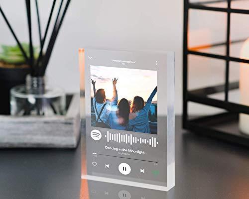         Personalised Custom Spotify Song Block/Plaque, Birthday Gift, Gift for Her, Gift for Him, Personalised Spotify Song Bestie Gift for Birthday       