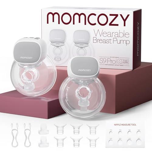 Momcozy S9 Pro Updated Hands Free Breast Pump, Wearable Breast Pump of Longer Battery Life &amp; LED Display, Double Electric Breast Pump with 2 Modes &amp; 9 Levels - 24mm