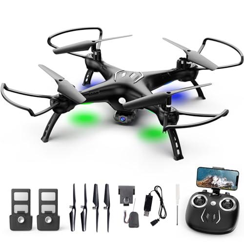 ATTOP Drone with Camera for Adults/Kids/Beginners - W10 1080P 120° FPV Live Video Drone, Beginner Friendly with 1 Key Fly/Land/Return, 360° Flip, APP/Remote/Voice/Gesture/Gravity Control, Camera Drone for Kids 8-12, No FAA License Required,, Gift Ideas, CPSIA Certified