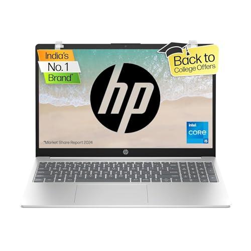 HP Laptop 15, 13th Gen Intel Core i5-1335U, 15.6-inch (39.6 cm), FHD, 8GB DDR4, 512GB SSD, Intel Iris Xe graphics, FHD camera w/privacy shutter (Win 11, MSO 2021, Silver, 1.59 kg), fd0011TU