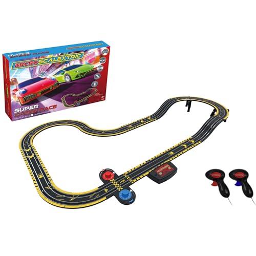 Micro Scalextric Car Race Track Sets for Kids Age 4+ - Super Speed Track Builder Construction Set, Battery Powered Car Track, Slot Cars Kids&#39; Play Vehicles - Mini Toy Racing Tracks for Boys