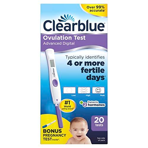 Clearblue Advanced Digital Ovulation Test Kit, Plus Bonus Rapid Detection Pregnancy Test, 20 Ovulation Tests &amp; 1 Pregnancy Test