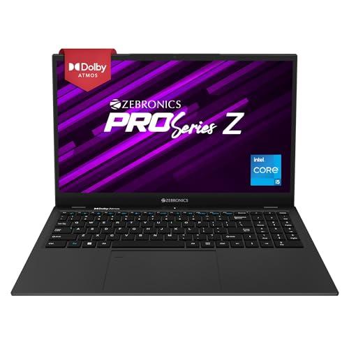 ZEBRONICS PRO Series Z NBC 4S, Intel Core 12th Gen i5 Processor 16GB RAM &amp; 512GB SSD Laptop, 15.6 Inch (39.6CM), IPS 180° Display, Dolby Atmos, 38.5Wh Large Battery, Windows 11, Space Grey, 1.76 Kg