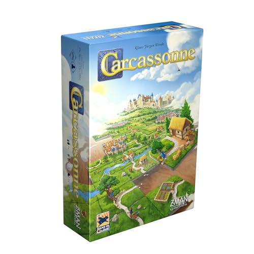 Carcassonne : New Edition - A Board Game by Z-Man Games 2-5 Players - Board Games for Family 30-45 Minutes of Gameplay Games for Family Game Night For Kids and Adults Ages 7plus English Version