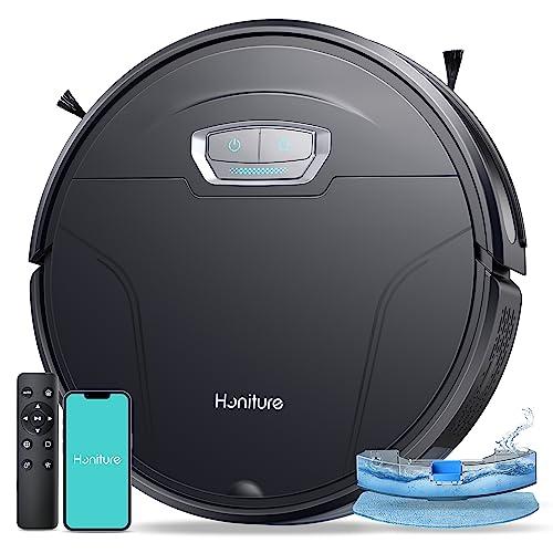HONITURE Robot Vacuum and Mop,4500pa,Auto Robotic Vacuum Cleaner, Self-Charging,Ultra Thin Robot for Pet Hair, Smart App Control, Work with Alexa,180 Min Runtime 2 Year Warranty(G20 Pro)