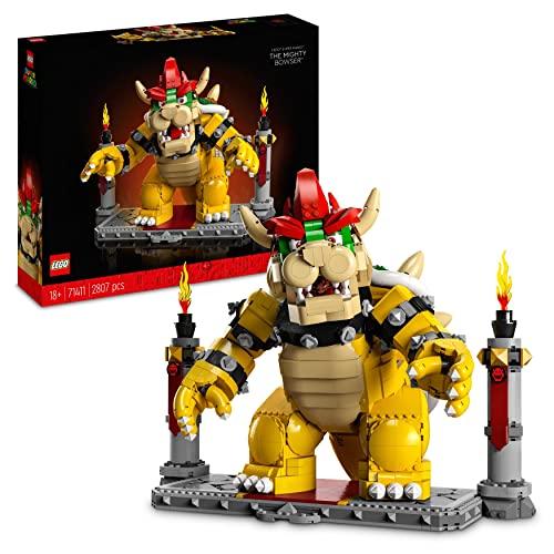 LEGO 71411 Super Mario The Powerful Bowser, Adult Building Model Kit, Collectible 3D Jointed Figure with Battle Base, Gadget Gift Ideas for Men and Women