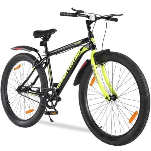 Urban Terrain Galaxy High Performance Mountain Cycles for Men with Complete Accessories MTB Bike 26T Single Speed | Ideal for 13+ Years, Green