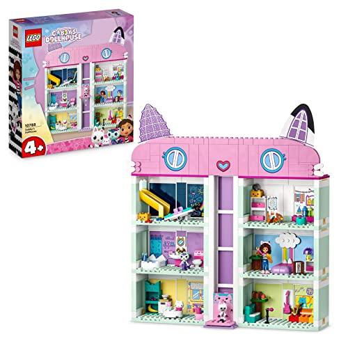 LEGO Gabby&#39;s Dollhouse Toy Playset, 4-Floor &amp; 8-Room Dollhouse with Gabby, Pandy Paws, MerCat and Cakey figures plus Accessories, Gift Toys for 4 Plus Year Old Girls, Boys &amp; Kids 10788
