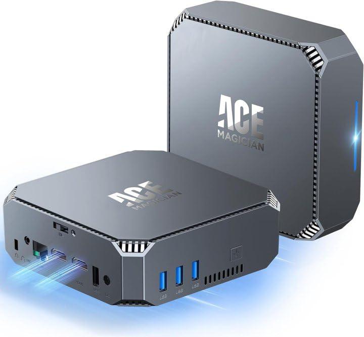 Mini PC, ACEMAGICIAN AK2 Plus 12th Gen Alder Lake-N100(up to 3.4GHz) Mini Computer, 16GB DDR4 RAM 512GB SSD Mini Desktop Computer Support 4K HD/WiFi 5/BT4.2/Gigabit Ethernet for Home/Office