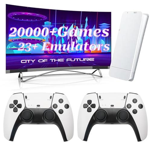 Hikonia Retro Game Console with 20000 Games,Plug &amp; Play Video Game Console 18 Emulators Classic Games,4K HDMI Output for TV,Dual Controllers Birthday Gifts for Boys &amp; Girls 64G