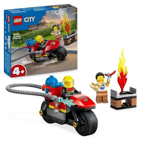 LEGO City Fire Rescue Motorcycle, Motorbike Toy Playset for 4 Plus Year Old Boys &amp; Girls, Includes 2 Minifigures for Imaginative Play, Fun Vehicle Gift Idea for Preschool Kids 60410