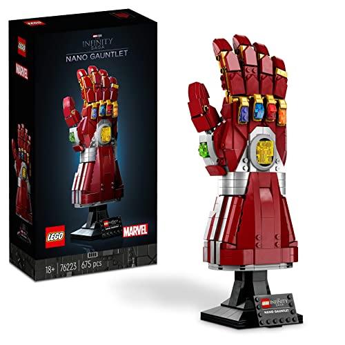 LEGO 76223 Marvel Nano Gauntlet, Iron Man Model with Infinity Stones, Avengers: Endgame Film Set for Adults, Collectable Memorabilia, Gift Idea for Men, Women, Husband, Wife, Him &amp; Her
