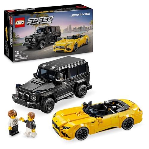 LEGO Speed Champions Mercedes-AMG G 63 &amp; Mercedes-AMG SL 63 Car Toys, Vehicle Playset for Kids, 2 Building Sets with 2 Driver Minifigures, Gift for 10 Plus Year Old Boys and Girls 76924