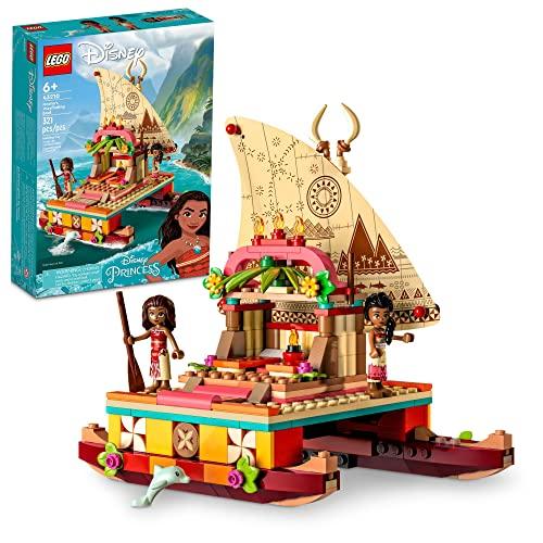 LEGO Disney Moana&#39;s Wayfinding Boat 43210 Building Toy Set (321 Pieces), Multi Color