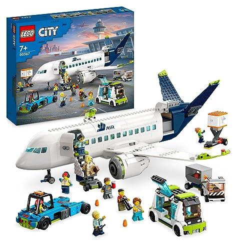 LEGO City Passenger Airplane 60367 Building Toy Set (930 Pieces),Multicolor