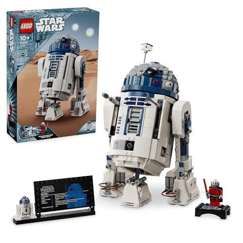 LEGO Star Wars R2-D2 Model Set, Buildable Toy Droid Figure for 10 Plus Year Old Kids, Boys &amp; Girls, with 25th Anniversary Darth Malek Minifigure and Decoration Plaque, Memorabilia Gift Idea 75379