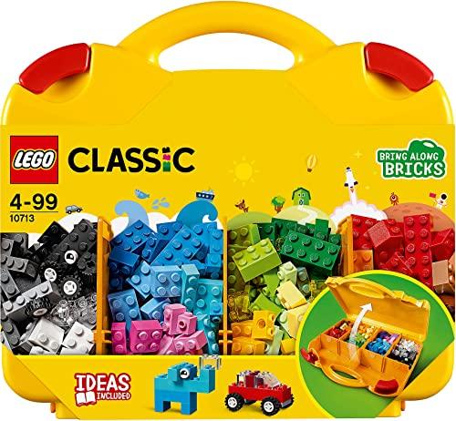 LEGO 10713 Classic Creative Suitcase, Toy Storage Case with Fun Colourful Building Bricks, Gifts for 4 plus Year old Kids, Boys &amp; Girls