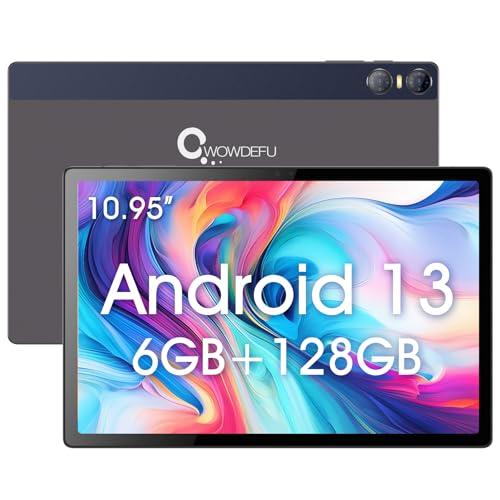 CWOWDEFU Android Tablet, 2K 10.95 Inch Android 13 Tablet, features MediaTek Octa-Core 2.5GHz Processor, 6GB RAM, 128 GB ROM (Expend up to 1 TB), 7000mAh，2000 * 1200 Screen, Protect Case is include