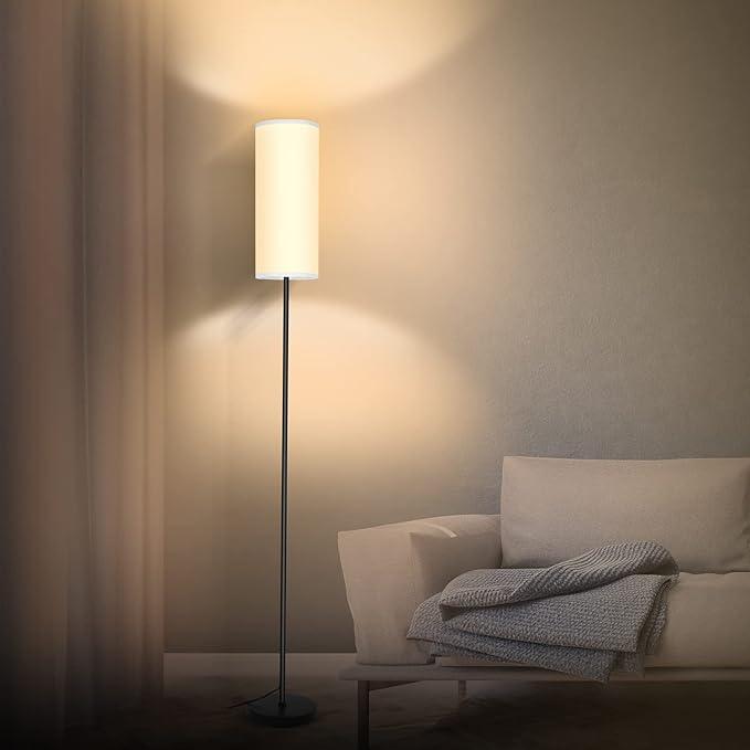 Floor Lamps for Living Room, Modern Floor Lamp with Remote Control, Stepless Dimmable 12W Bulb Included, Standing Lamp Tall Lamps for Living Room Bedroom