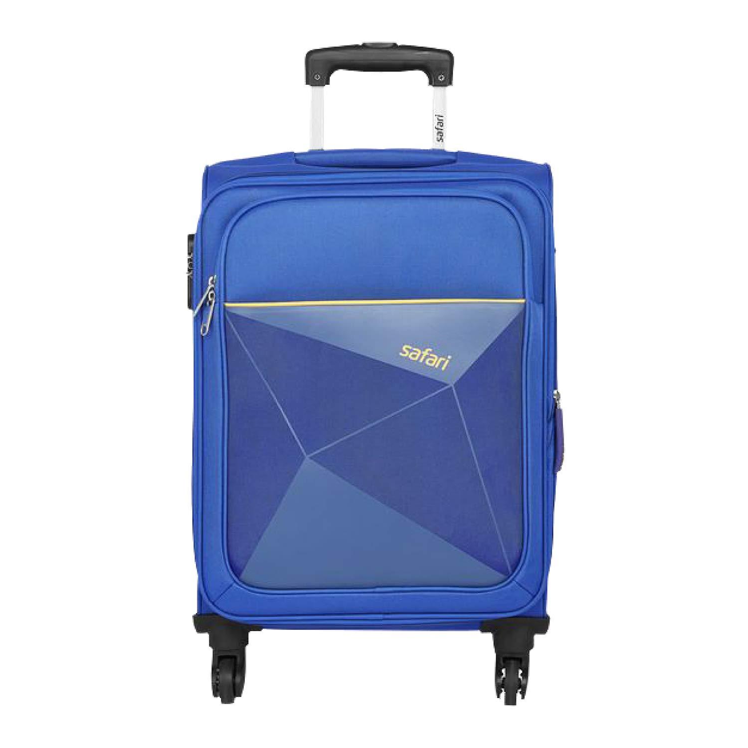         Safari Prisma 75 Cms Large Check-In Polyester Soft Sided 4 Spinner Wheels Luggage/Speed_Wheel Suitcase/Trolley Bag (Blue), 77 Centimeters       