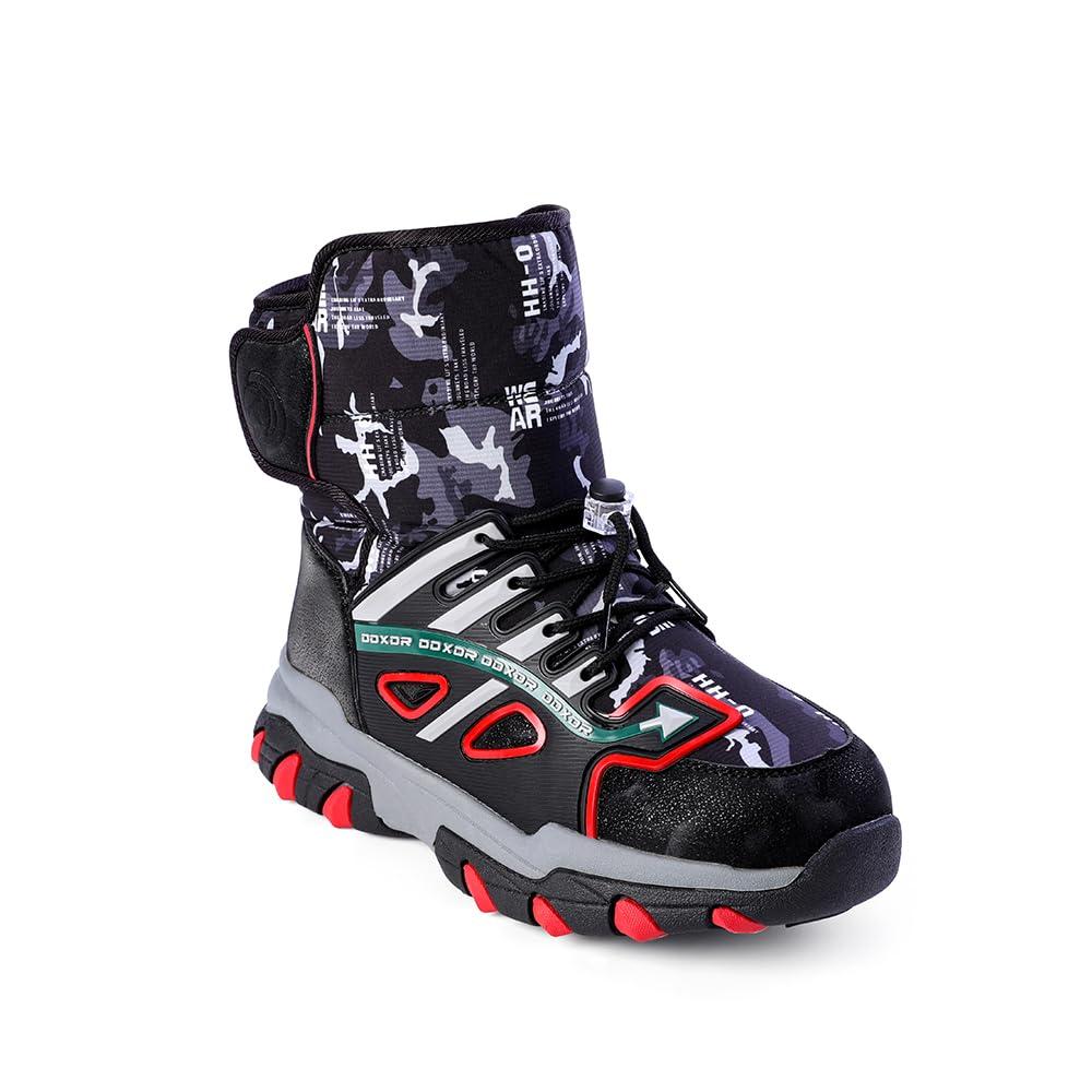         DKONXIA Big Boys Girls Snow Boots Big Kids Snow Boots Big Kids Winter Boots,Cold-weather Boots Mid Calf Snow Boots Waterproof Slip Resistant Outdoor Boots for Big Kids(size 3/4/5/5.5/6.5/7)       
