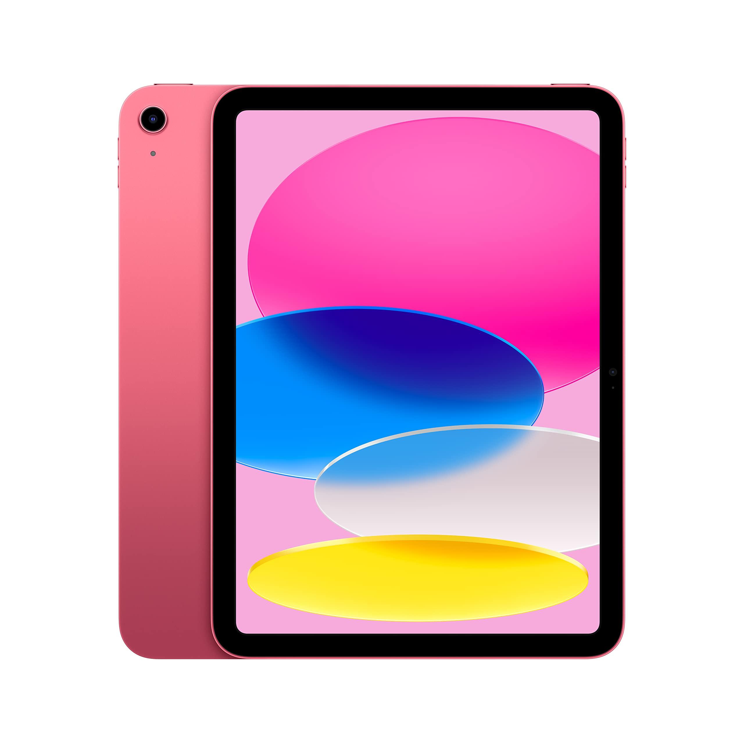         Apple iPad (10th Generation): with A14 Bionic chip, 10.9-inch Liquid Retina Display, 64GB, Wi-Fi 6, 12MP front/12MP Back Camera, Touch ID, All-Day Battery Life – Pink       