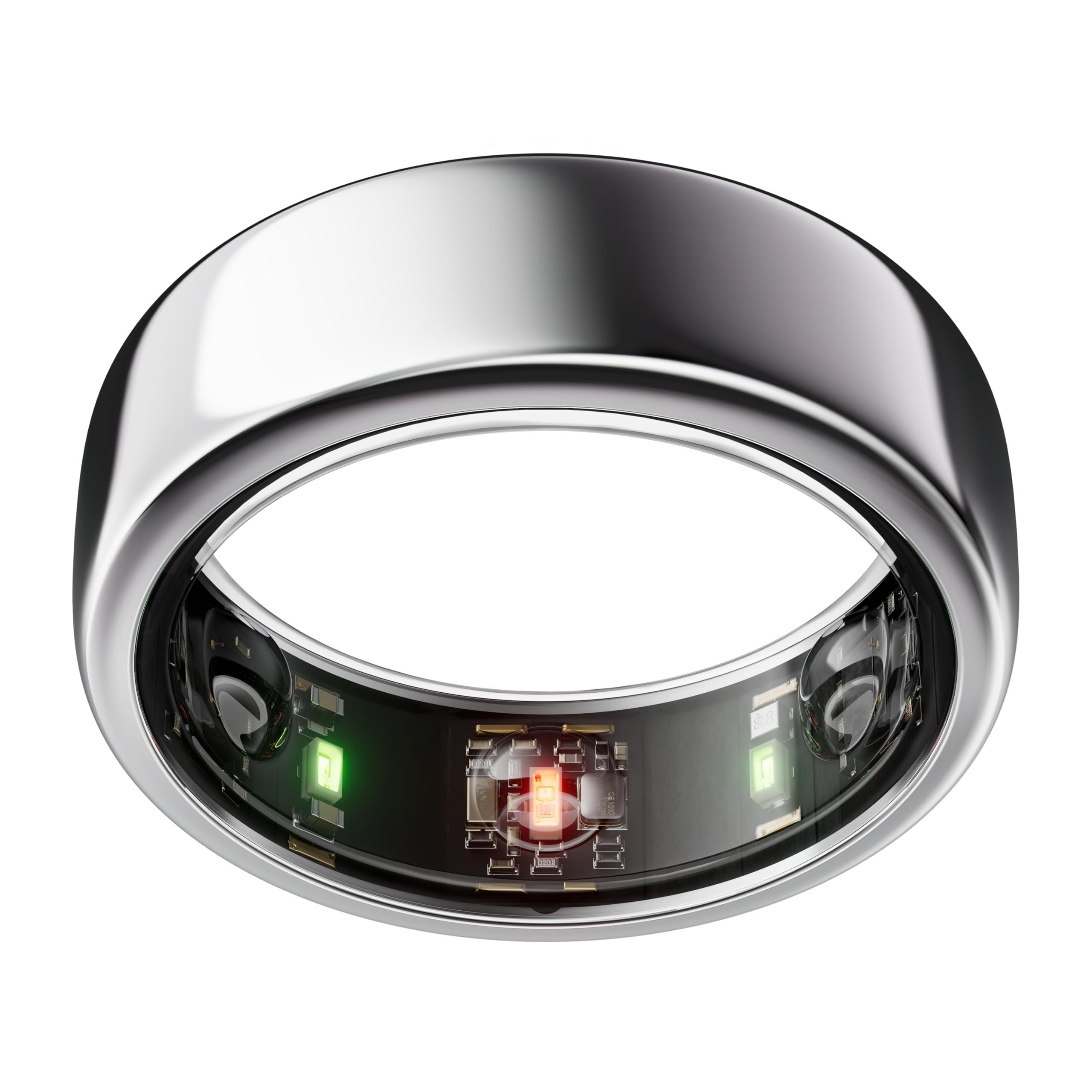         Oura Gen3 Horizon Smart Ring - Size 8, Silver | Sleep, Heart Rate and Fitness Tracking Wearable - Up to 7 Day Battery Life - iOS/Android Compatible - Size First with Oura Sizing Kit       