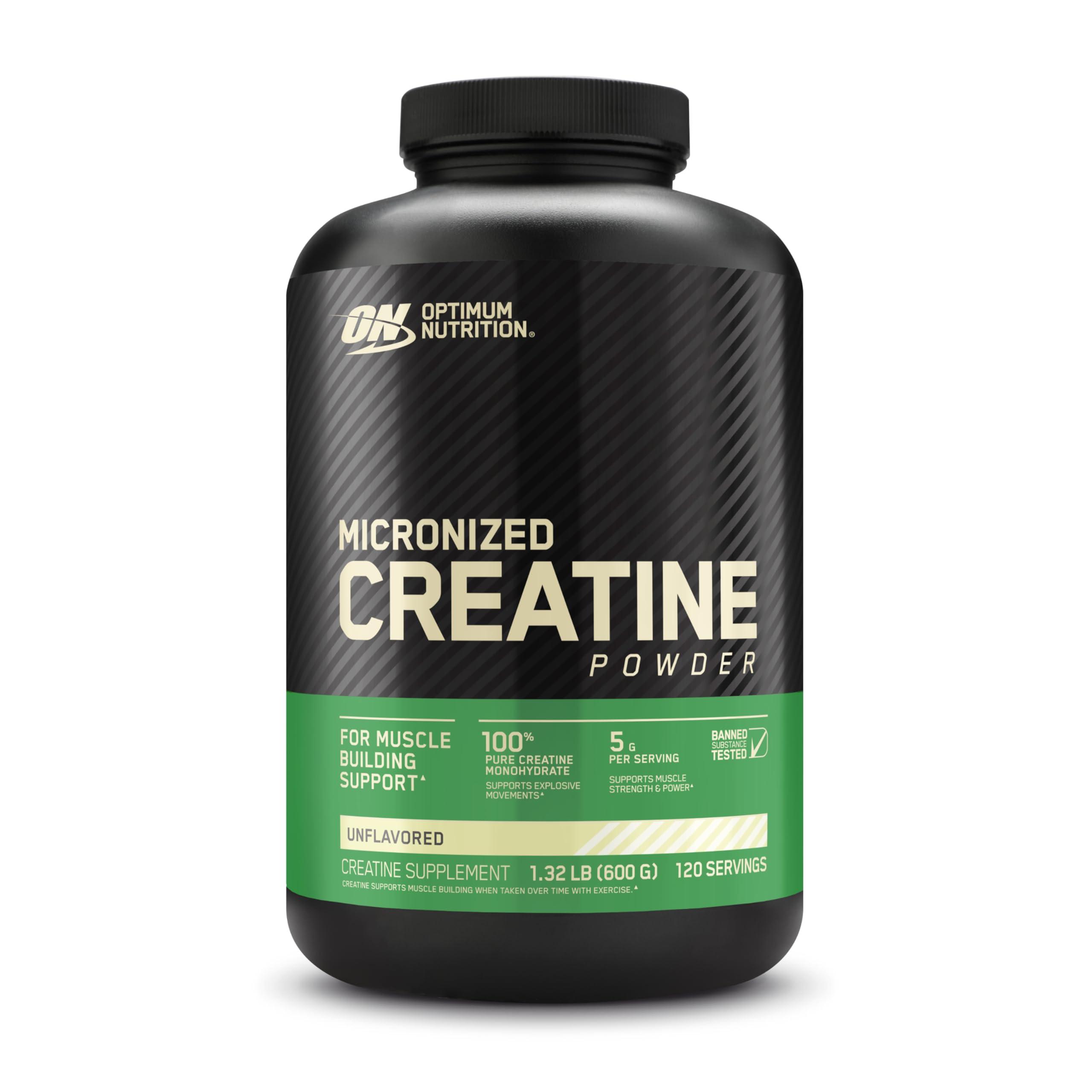         Optimum Nutrition Micronized Creatine Monohydrate Powder, Unflavored, Keto Friendly, 120 Servings (Packaging May Vary)       