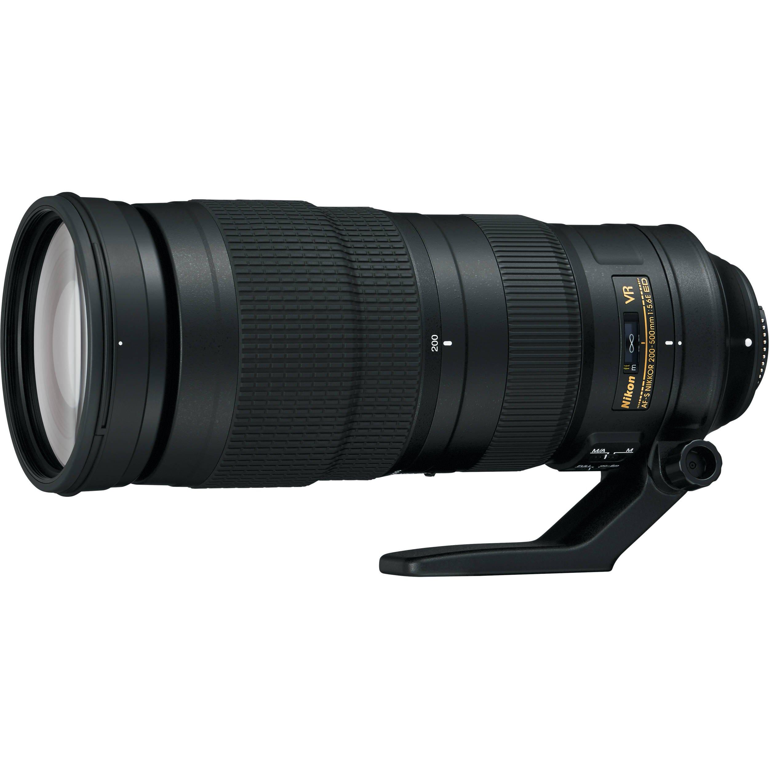        Nikon AF-S FX NIKKOR 200-500mm f/5.6E ED Vibration Reduction Zoom Lens with Auto Focus for Nikon DSLR Cameras       